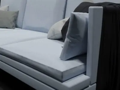 sofa light blue Free 3D model