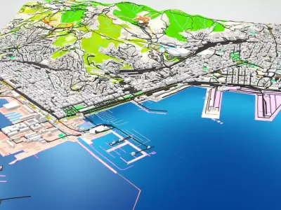 Cityscape La Spezia Italy 3D model