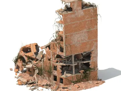 Destroyed Building V1 3D model