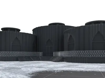 Castle and Land 3D model