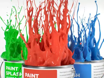 Paint Splash Animated 3D model
