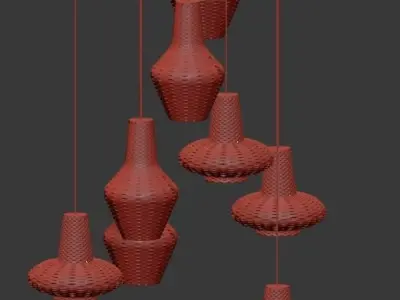 Lute Pendant Lights Pinterest 3D model