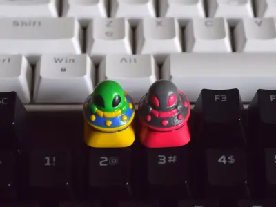 Alien UFO keycap - Mechanical Keyboard 3D print model