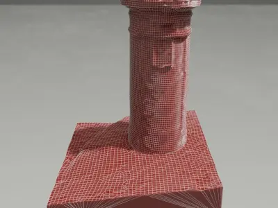 Photoscanned London Mail Post Service Box Free 3D print model