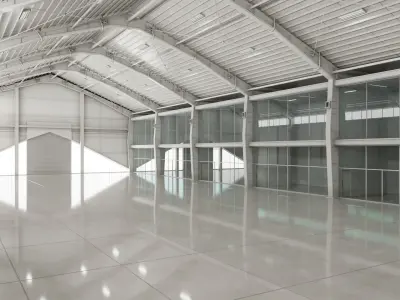 Warehouse White Office 2 3D model