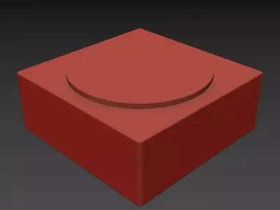 Compact Glass Flush Mount 3D model