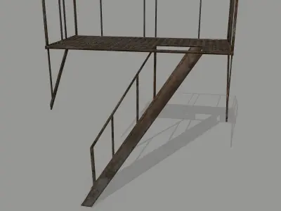 Fire Escape Low-poly 3D model