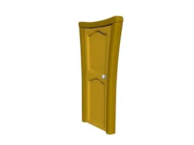 Cartoon Door Low-poly 3D model