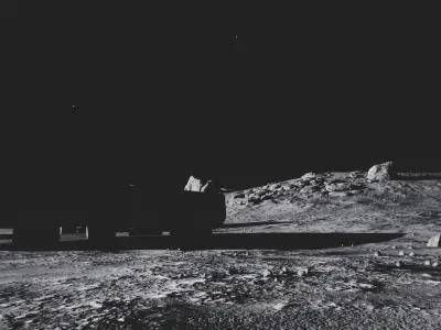Space Explorer - Ground Ship Low-poly 3D model