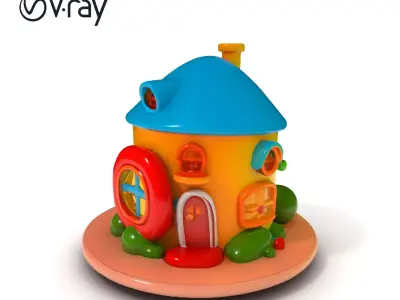 Whimsical Cartoon House Model Pack Low-poly 3D model