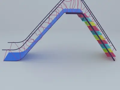 Childrens Slide model Low-poly 3D model