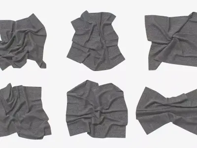 Fabric Set V2 Low-poly 3D model