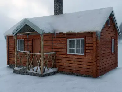 Mountain Cabin 3D model