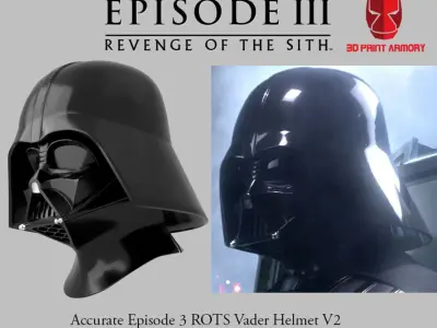 ROTS Darth Vader Helmet STL 3D print model