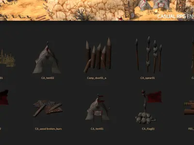 Casual RPG Environment 06 Low-poly 3D model
