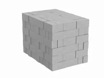Stack Of Concrete Blocks  3D model