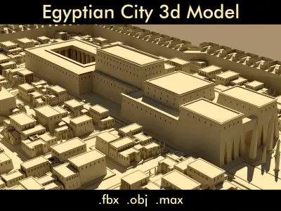 Egyptian City- 3d Model 3D model