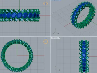 woman jewelry ring rr0003 Free 3D print model