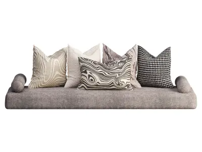 Pillows set  Low-poly 3D model