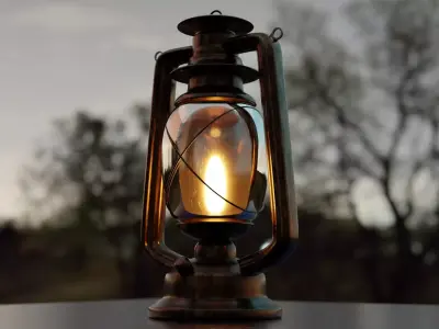 night lantern Free low-poly 3D model