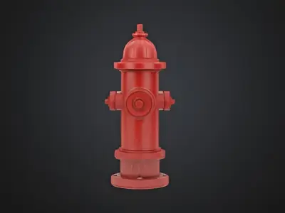 Stylized Fire Hydrant Prop Game Asset for Urban Environments Low-poly 3D model