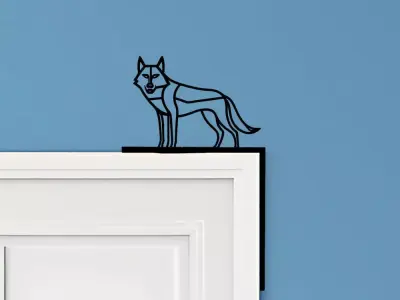Wolf Door Corner Decor 3D print model order