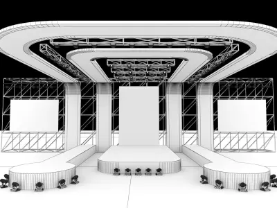 Concert stage 04 design 3D model