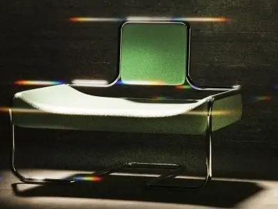 Space Chair Low-poly 3D model