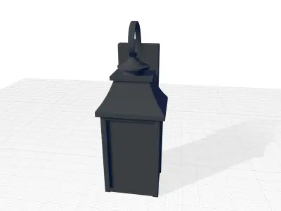 Keaton Sandy Black Seeded Glass Outdoor Wall Lantern 3D model
