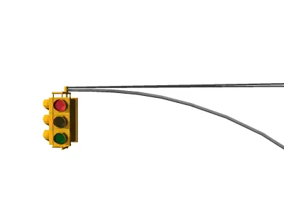 Traffic Light Low-poly 3D model