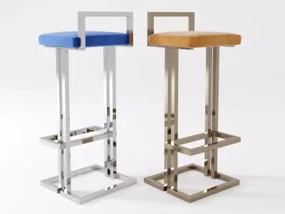 Vintage Bar Stool 3D model