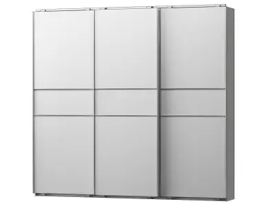 Wardrobe low poly 3d model collection ikea sliding doors Low-poly 3D model