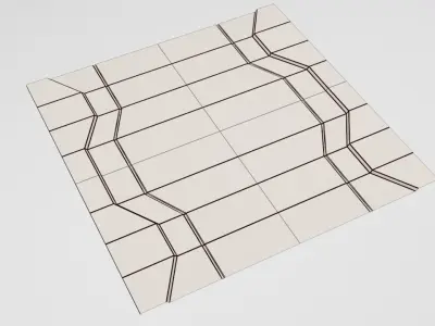 Simple Tileable SciFi Floor Corridor 3D model