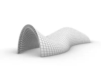 Parametric bridge 3D model