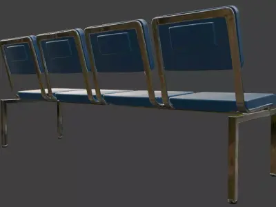 Hospital Bench 3D model