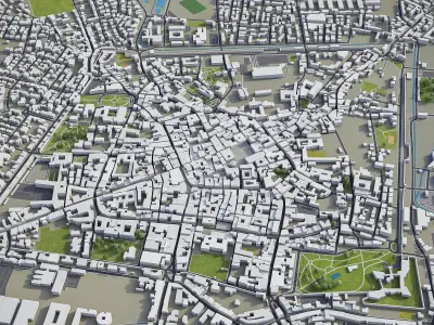 Pistoia - 3D City Model Low-poly 3D model