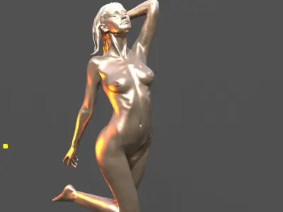 Time Female sculpted woman 3D model