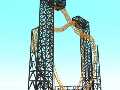 Vertical Roller Coaster 3D model
