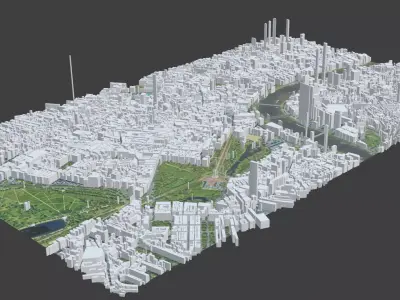 London City Low-poly 3D model purchase