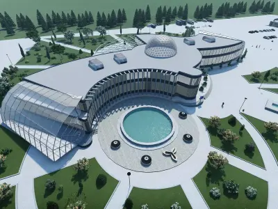Museum building-Museum complex 3D model buy
