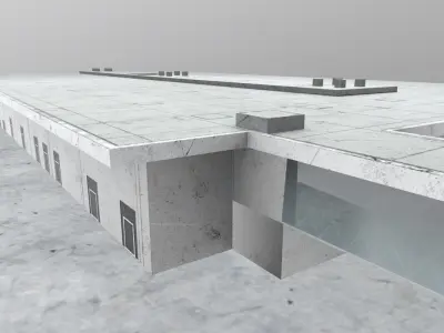 EDDB Technical Building 1 Low-poly 3D model