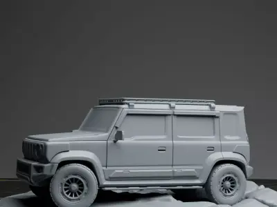 Jimny 5 Door Scale Car STL 3D Printable SUV Model  Print Ready 3D print model