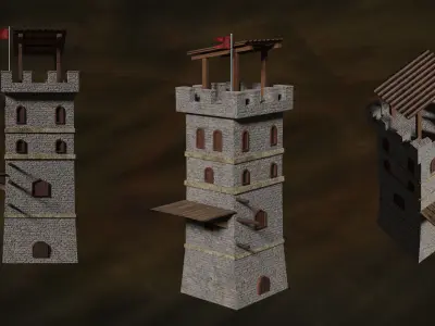 Build - Atalaya Serie SilentObsidianRise N1 WatchTower  3D model