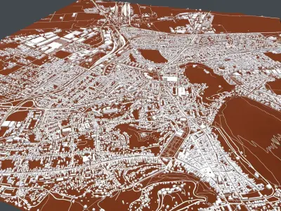 Cityscape Brasov Romania 3D model