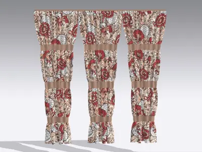 Curtain Low-poly 3D model 41