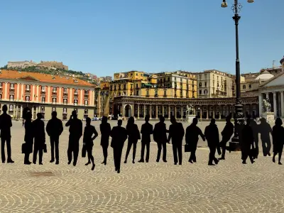 3D models of people silhouettes  Low-poly 3D model