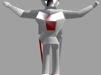 Low Poly Astronaut Soldier Low-poly 3D model