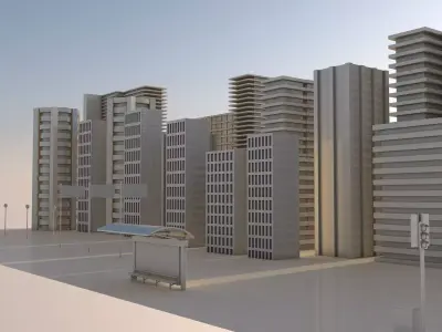 tower building mograph 3D model