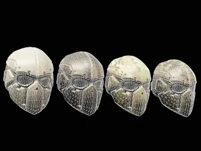 Sci-Fi Tactical Mask - 11 Colors Low-poly 3D model