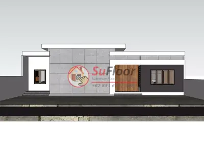 House 6x15m code 534 - Sketchup 3D model 3D model 3D model